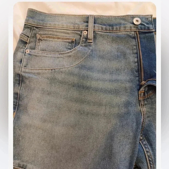 Hudson Ethan Biker Skinny Medium Wash Denim Jeans Size 42 - Picture 12 of 13